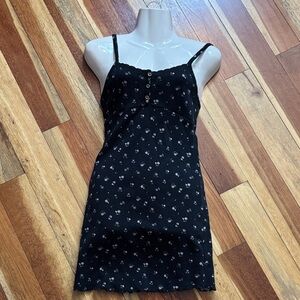 Chic Black Floral Mini Dress